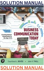 SOLUTIONS MANUAL for Business Communication Today, 16th Edition by Courtland Bovee & John Thill thumbnail