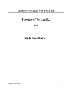 Questions - Instructors Manual for Theories of Personality 10th Edition by Ryckman thumbnail