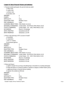 Financial Markets and Institutions-12Ed Madura Test Bank thumbnail