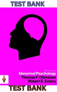 Test Bank for Abnormal Psychology, 9th Edition by Thomas F. Oltmanns & Robert E. Emery thumbnail