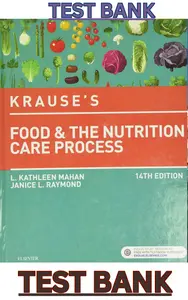 TEST BANK for Krause's Food & the Nutrition Care Process 14th Edition by Kathleen Mahan thumbnail
