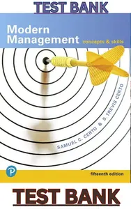 TEST BANK for Modern Management: Concepts and Skills 15th Edition Samuel Certo & Trevis Certo thumbnail
