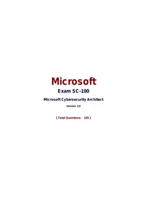 SOLVED - Elaborated Microsoft Exam SC-100-Microsoft Cybersecurity Architect thumbnail