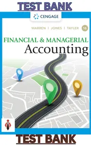 TEST BANK for Financial and Managerial Accounting 16th Edition by Carl Warren, Jefferson Jones & William  Tayler thumbnail