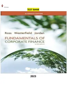Test Bank for Fundamentals of Corporate Finance 10E by Bradford Jordan, Stephen Ross & Randolph Westerfield thumbnail