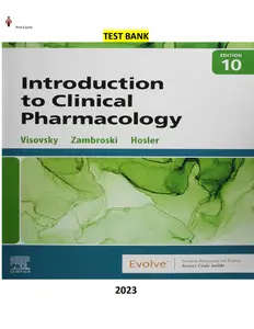 Introduction to Clinical Pharmacology 10th Edition by Constance G Visovsky, Cheryl H. Zambroski & Shirley M. Hosler - Test Bank thumbnail