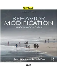 Behavior Modification-What It Is and How To Do It, 11th Edition by Garry Martin , Joseph J. Pear-TB thumbnail