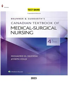 Test Bank - Brunner & Suddarth_s Canadian Textbook of Medical-Surgical Nursing 4th Edition by Mohamed T. El Hussein & Joseph Osuji thumbnail