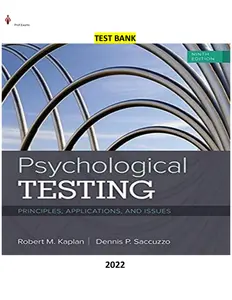 Done - COMPLETE - Elaborated Test Bank for Psychological Testing-Principles, Applications, and Issues 9Ed.by Robert M. Kaplan & Dennis P. Saccuzzo thumbnail