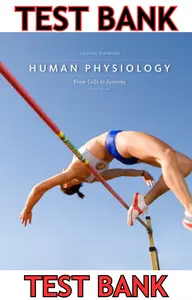 TEST BANK for Human Physiology: From Cells to Systems 9th Edition by Lauralee Sherwood thumbnail