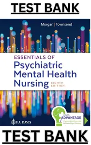 Test Bank for Essentials of Psychiatric Mental Health Nursing_ Concepts of Care in Evidence thumbnail