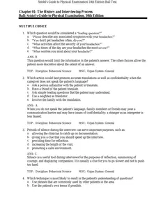 TEST BANK for Seidel's Guide to Physical Examination: An Interprofessional Approach 10th Edition by Jane Ball , Joyce Dains , John Flynn, Barry Solomon, Rosalyn Stewart thumbnail