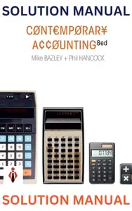 Solutions Manual for Contemporary Accounting by Mike Bazley & Phil Hancock thumbnail