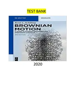 Solution Manual-Brownian Motion A Guide to Random Processes and Stochastic Calculus De Gruyter Textbook 3rd Edition thumbnail