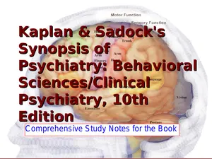 NOTES-Study Guide Comprehensive Study Notes for the Book-Kaplan and Sadock Comprehensive Textbook thumbnail