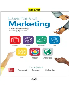 Test Bank-Essentials of Marketing 17E by William Perreault, Cannon & Jerome McCarthy thumbnail