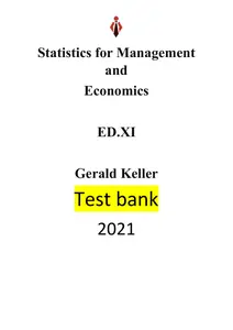 Solution Manual - Statistics - Statistics for Management and Economics - 11th Edition by Gerald Keller thumbnail