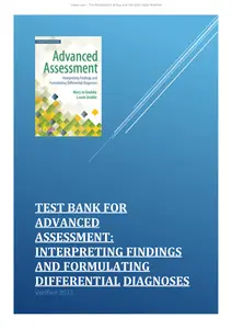 Advanced Assessment Interpreting Findings and Formulating Differential Diagnoses FORTH Edition by Laurie Goolsby, Mary Jo_ Grubbs thumbnail