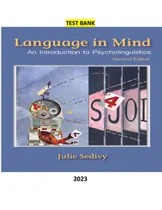 Language in Mind - An Introduction to Psycholinguistics 2nd Edition by Julie Sedivy-TB thumbnail