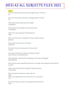 SOLVED - Elaborated Exam HESI A2 All Subjects for 2022 thumbnail