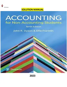 Solution Manual - Accounting for Non-Accounting Students 10th Edition by John Dyson & Ellie Franklin thumbnail