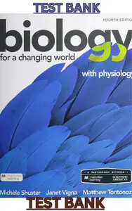 TEST BANK for Scientific American Biology for a Changing World with Physiology 4th Edition by Michele Shuster, Janet Vigna & Matthew Tontonoz thumbnail