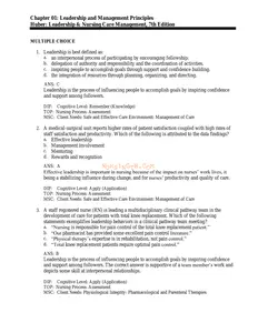 Leadership and Nursing Care Management 6th Edition Huber Test Bank-2-249 thumbnail
