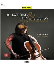 Test Bank for Anatomy & Physiology The Unity of Form and Function 9E by Kenneth Saladin - Complete thumbnail
