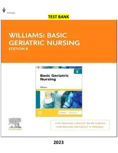 Basic Geriatric Nursing 8th Edition by Patricia A. Williams  - Test bank thumbnail