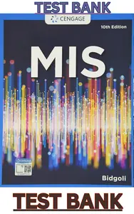 TEST BANK for MIS 10th Edition by Hossein Bidgoli thumbnail