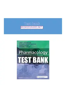 FULL - Elaborated Test bank for Pharmacology 11Ed.by Linda E. McCuistion , Kathleen Vuljoin DiMaggio , Mary B. Winton & Jennifer J. Yeager thumbnail