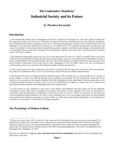 Industrial Society And Its Future thumbnail