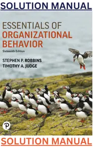 SOLUTIONS MANUAL for Essentials of Organizational Behavior 16th Edition by Stephen Robbins & Timothy Judge thumbnail