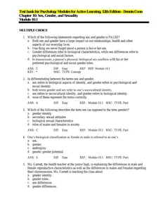 Questions - Test Bank for Psychology Modules for Active Learning 12th Edition by Dennis Coon thumbnail