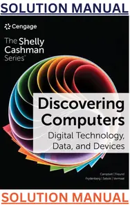 SOLUTIONS MANUAL for Discovering Computers: Digital Technology, Data & Devices 17th Edition by Jennifer Campbell, Mark Ciampa, Steven Freund, Mark Frydenberg & Susan Sebok thumbnail