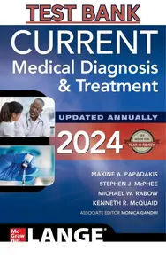 Test Bank for Current Medical Diagnosis & Treatment 63E by Papadakis_McPhee_McQuaid_Gandhi-Updated thumbnail