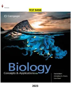 Test Bank for Biology_Concepts and Applications 10th Edition by Cecie Starr, Christine Evers & Lisa Starr - Complete thumbnail