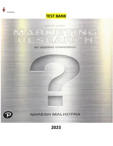 Marketing Research-An Applied Orientation 7th Edition by Naresh Malhotra - TB thumbnail