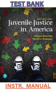 TEST BANK & INTRUCTIONAL MANUAL for  Juvenile Justice In America 8th Edition by Clemens Bartollas & Stuart Miller thumbnail