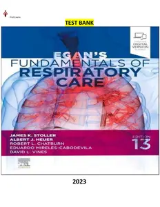 Test Bank for Egans Fundamentals of Respiratory Care 13E by James Stoller, Albert Heuer, David Vines, Robert Chatburn &  Cabodevila thumbnail