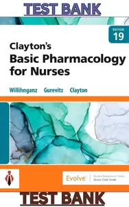 Test Bank for Claytons Basic Pharmacology for Nurses 19E by Willihnganz,Gurevitz & Bruce Clayton thumbnail