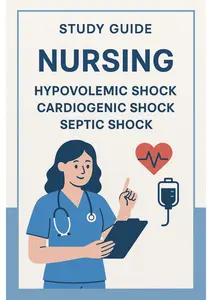 Study Guide for Nursing; Hypovolemic Shock, Cardiogenic Shock, Septic Shock thumbnail