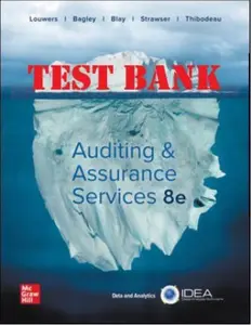 Test Bank for Auditing & Assurance Services 9th Edition by Louwers,Ramsay,Sinason & Strawser thumbnail