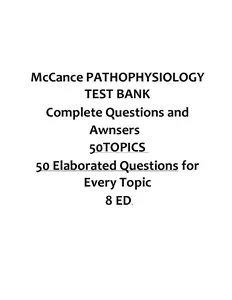 McCance PATHOPHYSIOLOGY TEST BANK  latest thumbnail
