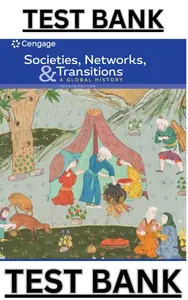 Test Bank for Societies, Networks & Transitions_ A Global History 4th Edition by Craig Lockard thumbnail