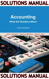 SOLUTIONS MANUAL for Accounting: What the Numbers Mean ISE 13th Edition by Daniel Viele, David Marshall & Wayne McManus thumbnail