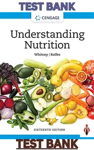 Test Bank for Understanding Nutrition 16th Edition by Ellie Whitney & Sharon Rady Rolfe - Complete thumbnail