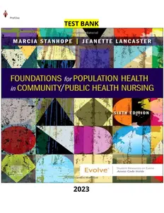 Foundations for Population Health in Community-Public Health Nursing 6th Edition by Marcia Stanhope & Jeanette Lancaster-TB thumbnail