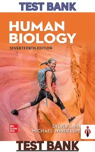 Test Bank for Human Biology 17th Edition by Sylvia Mader & Michael Windelspecht - Complete thumbnail