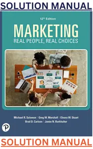 SOLUTIONS MANUAL for Marketing; Real People, Real Choices 12th Edition by Michael Solomon, Greg Marshall, Elnora Stuart, Janée Burkhalter & Brad Carlson thumbnail